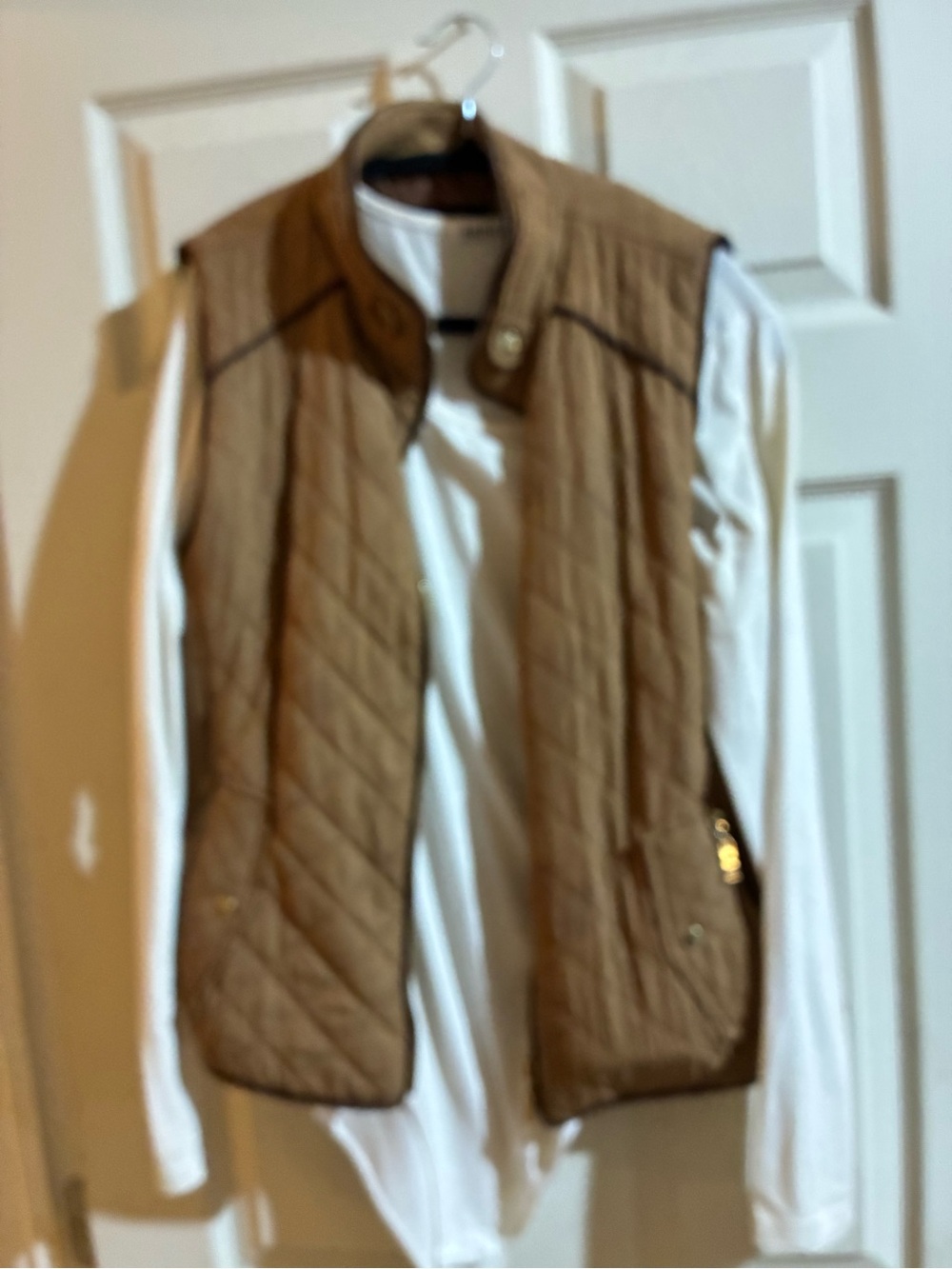 Quilted Brown Sleeveless Vest Jacket - Men's